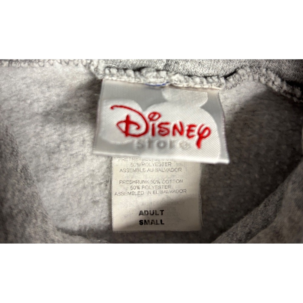 Disney Store Hoodie Adult Small Gray Mickey Mouse American Flag Graphic Pullover - Picture 4 of 11